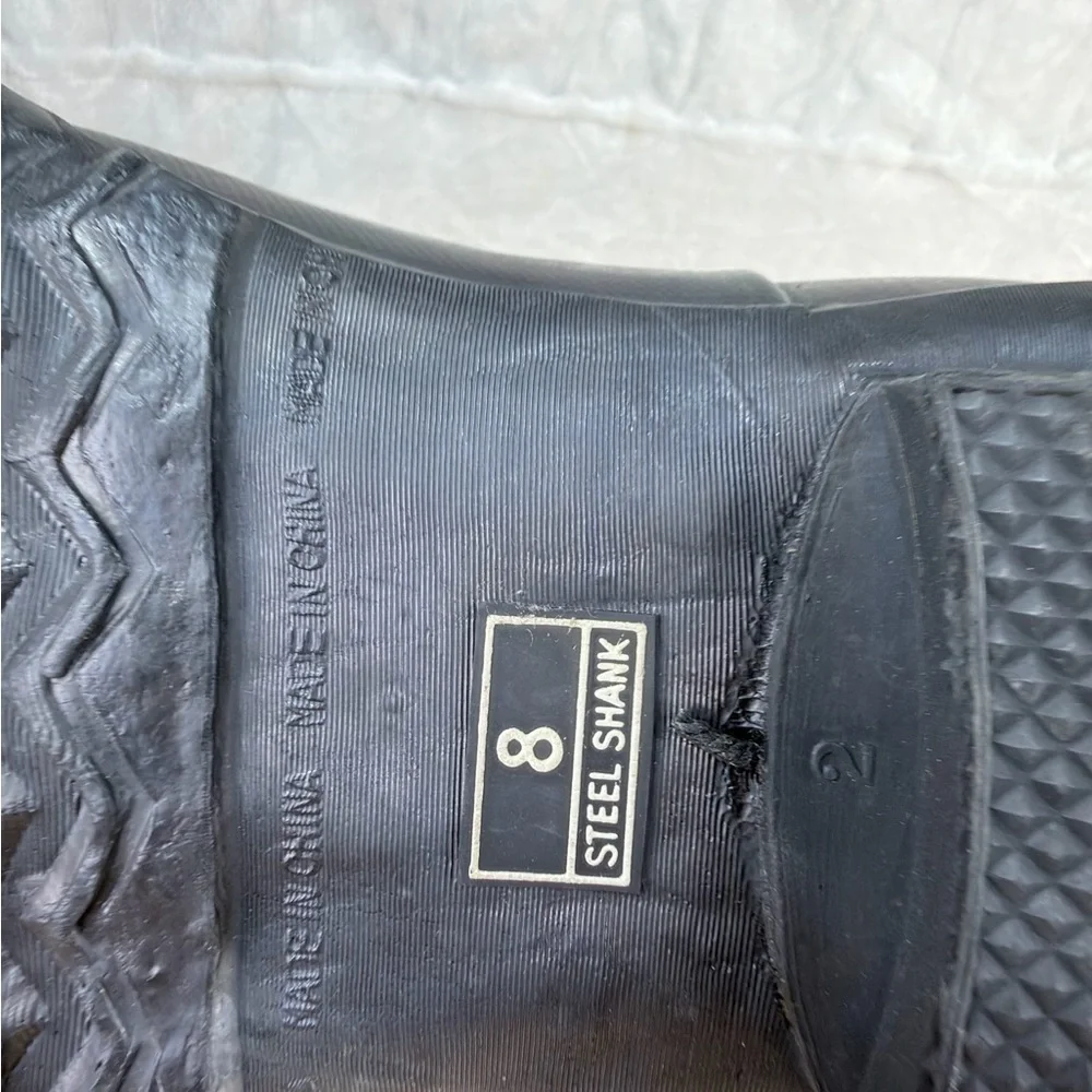 Rainfair Men’s Steel Shank Insulated Work Boots Black Size 8